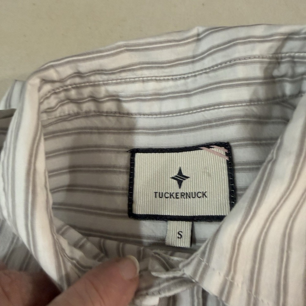 Tuckernuck Striped Button Down Shirt Oversized Small Quiet Luxury Boyfriend - Picture 4 of 7